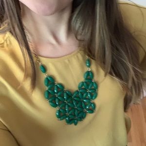 Green statement necklace